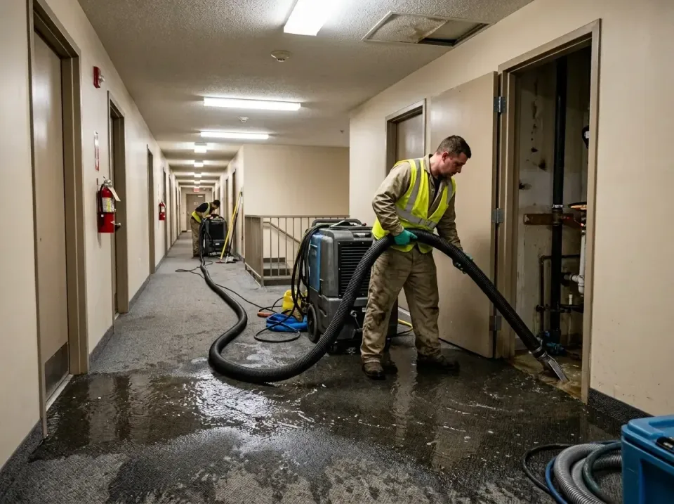 multi-unit-apartment-hallway-f-005 — frequently asked questions, Emergency Burst Pipe Water Extraction & Removal in Gun Barr…